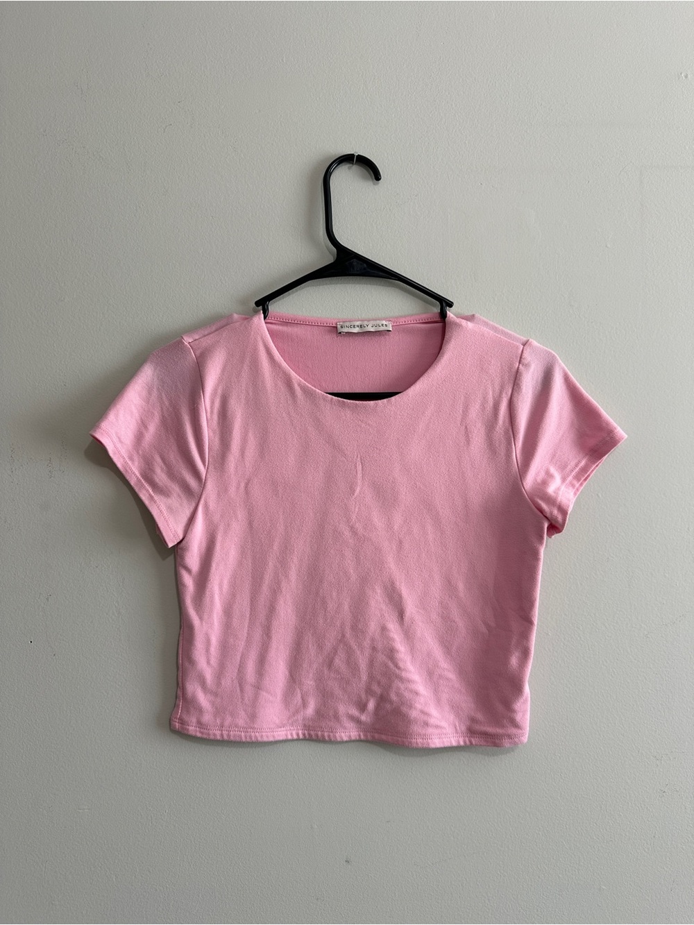 Sincerely Jules Pink Scoop Neck Crop Top